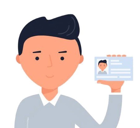 Example: selfie holding ID card